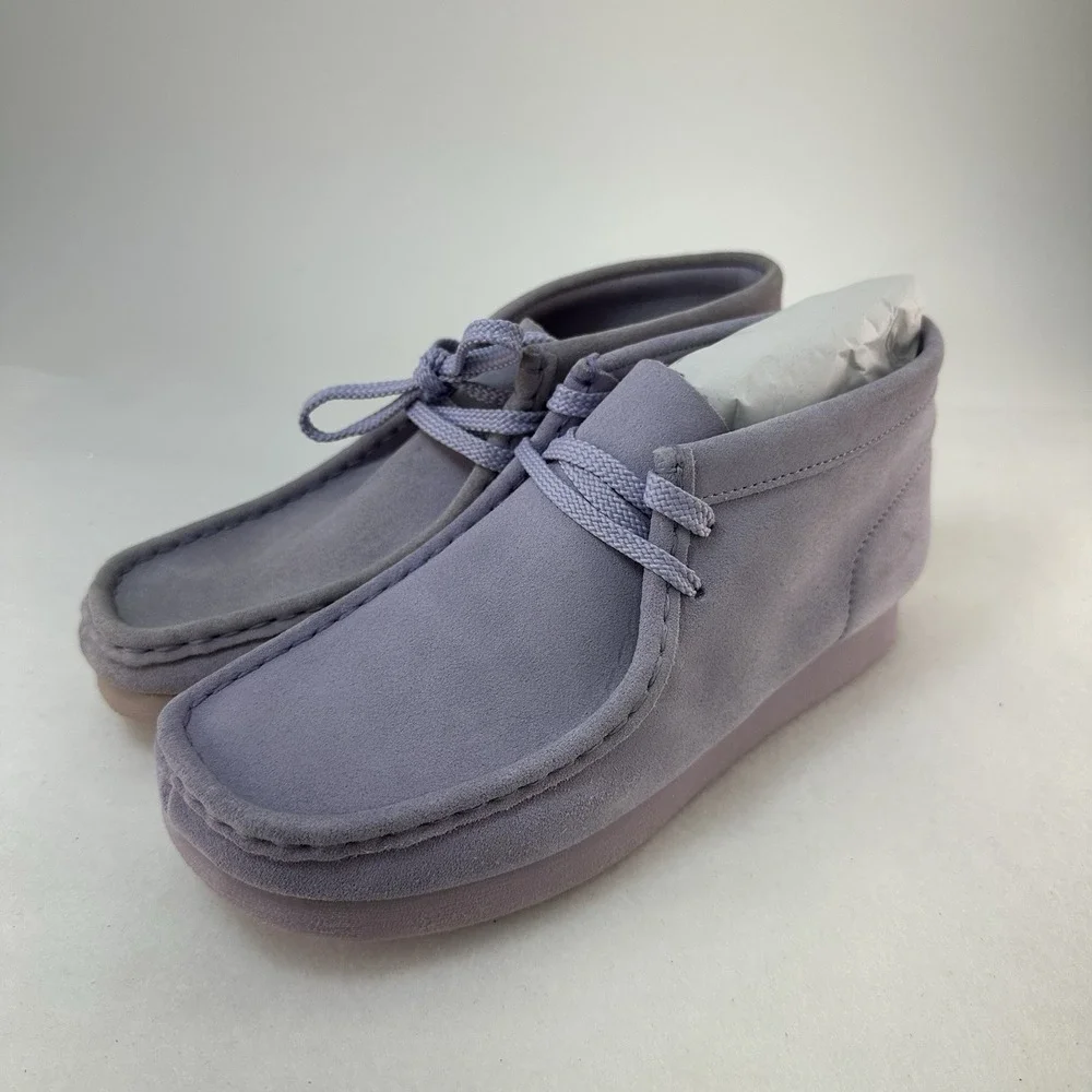 Clarks Originals Wallabee Boot Lilac Suede Women's Size 4 New In Box